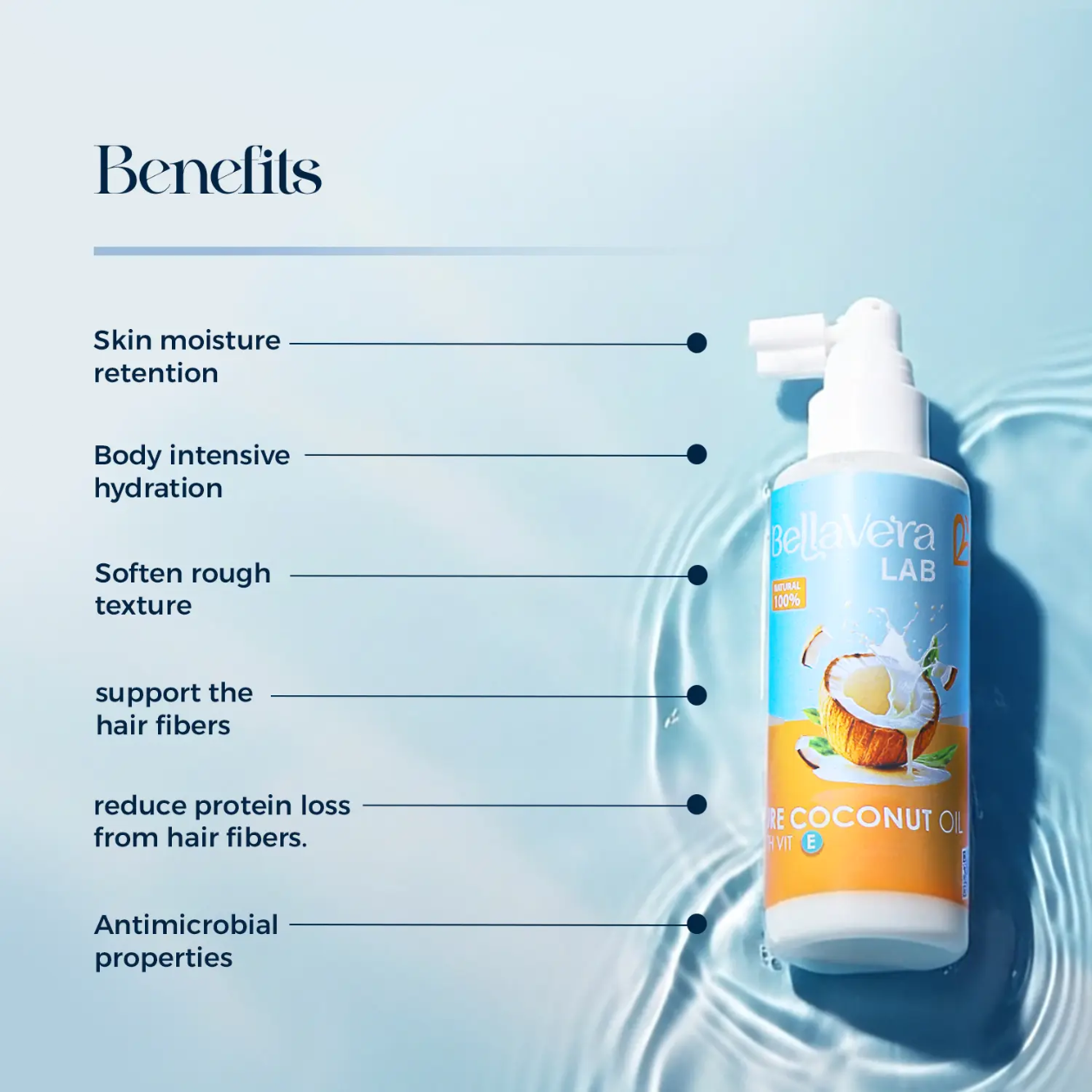 Bellavera Lab-100% Pure Coconut Oil (The Ultimate Multitasker) - Benefits