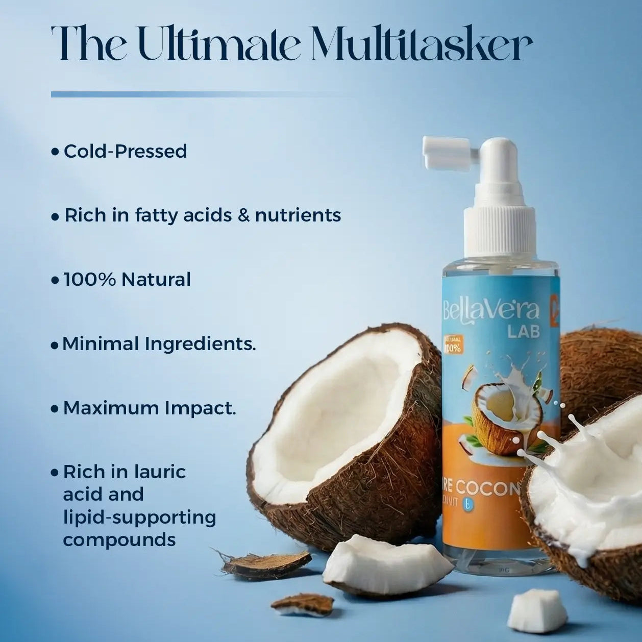 Bellavera Lab-100% Pure Coconut Oil (The Ultimate Multitasker) - Natural Ingredients