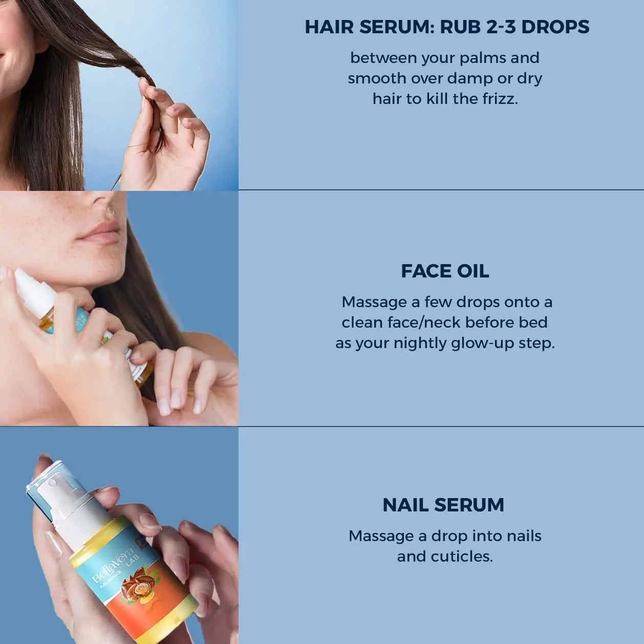Bellavera Lab - 100% Pure Moroccan Argan Oil (Liquid Gold) - Usage Tips